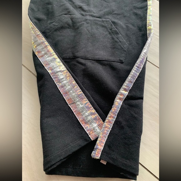 Sovereign Code Los Angeles Girls short sleeve black dress with sequins sz. 7. - Picture 3 of 9